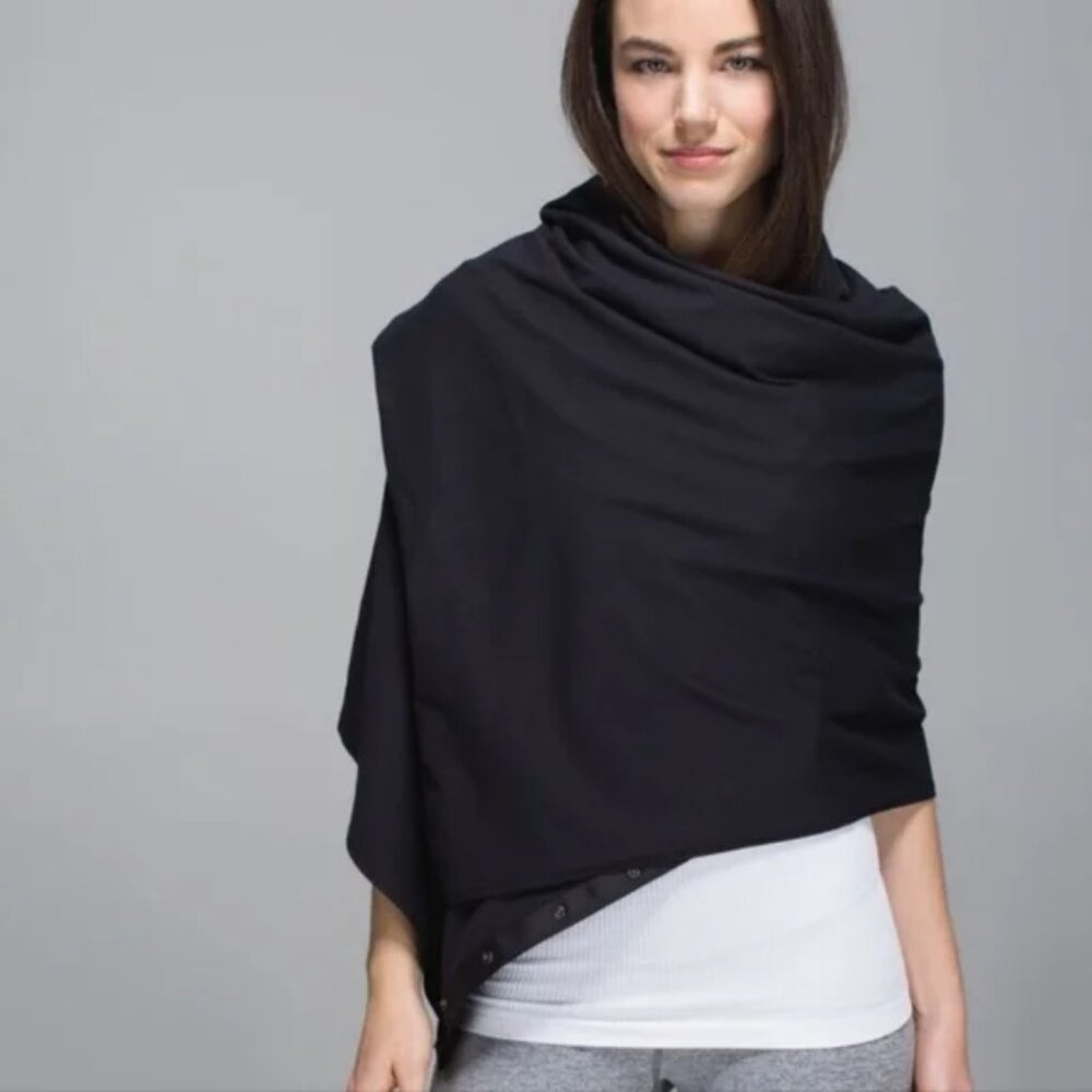 Lululemon Vinyasa Black Scarf Wrap OS